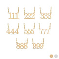 18K Gold PVD Stainless Steel Angel Number Necklace