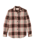 Vintage Flannel Work Shirt - Tan / Orange / Multi Plaid