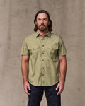 Washed Short Sleeve Feather Cloth Shirt - Lakebed