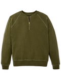 Quarter-zip Terry Sweatshirt - Dark Olive