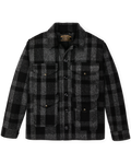 1940s Mackinaw Wool Cruiser Jacket - Charcoal / Black Heritage Plaid