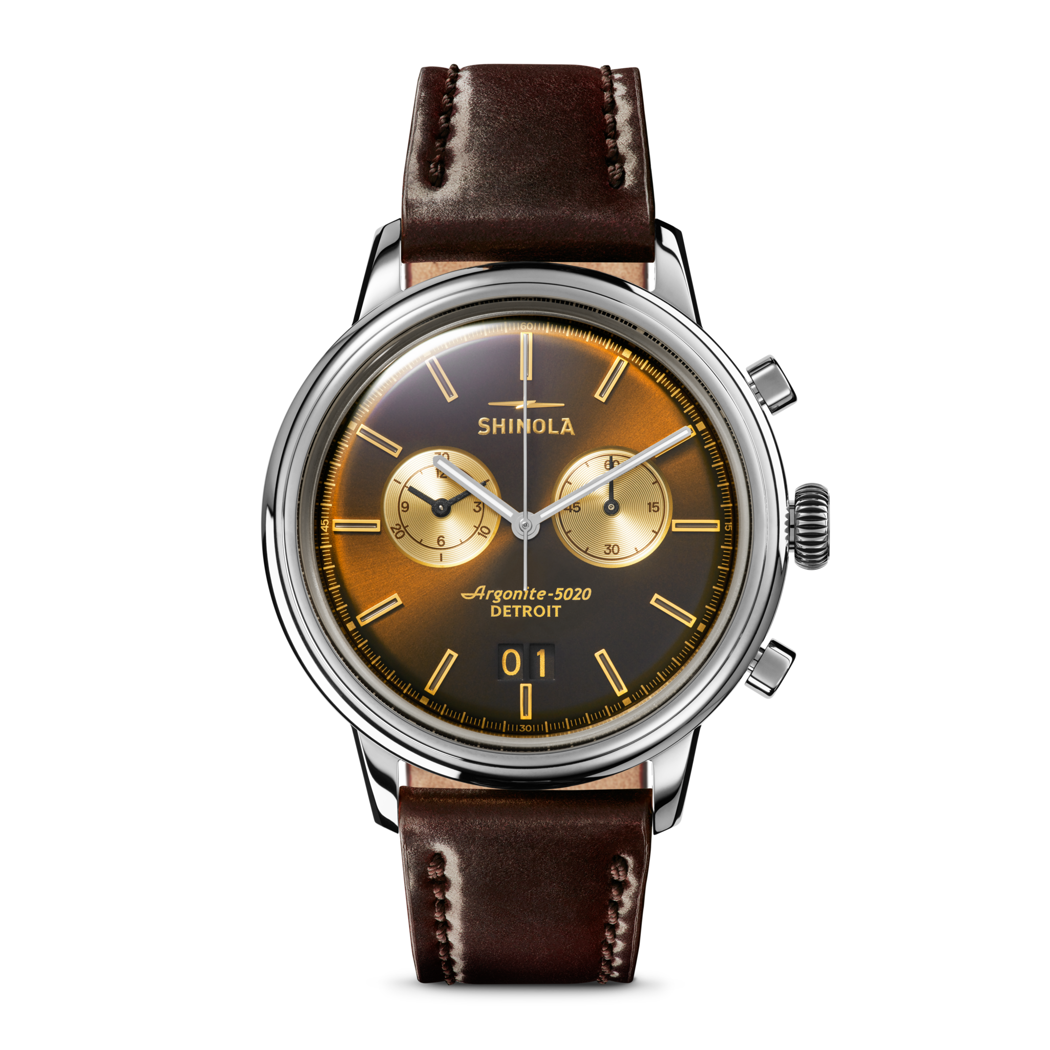 Bedrock Chronograph Watch - Bourbon