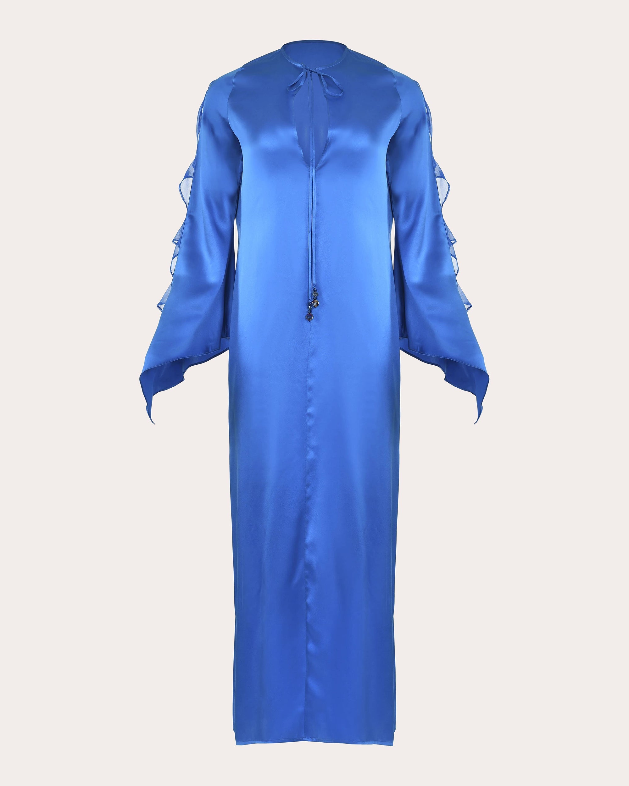 Juno Ruffled Silk Maxi Dress