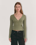 The Cozy Rib Wrap Top | Kalamata