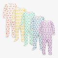 Baby animal friends organic zip footie 5-pack gift set