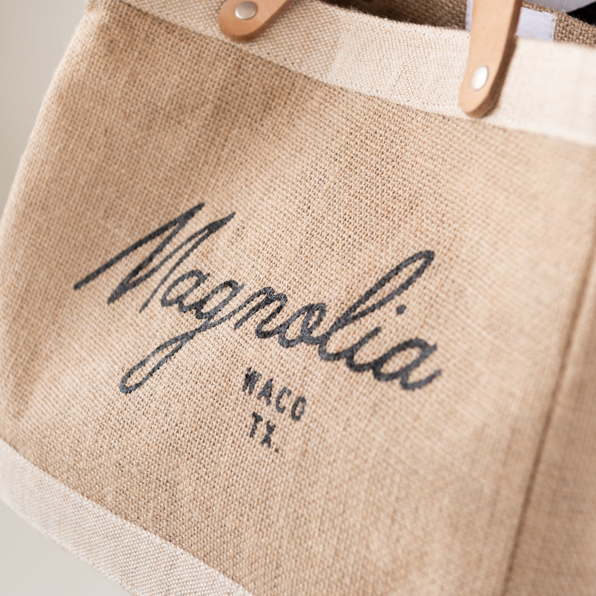 Magnolia Script Market Tote