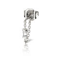 Baguette Diamond Chain Wrap Stud Earring