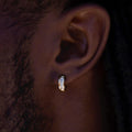 GLD Baguette Hoop Earrings in Yellow Gold