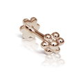 Ball Flower Threaded Stud Earring With Titanium Backing
