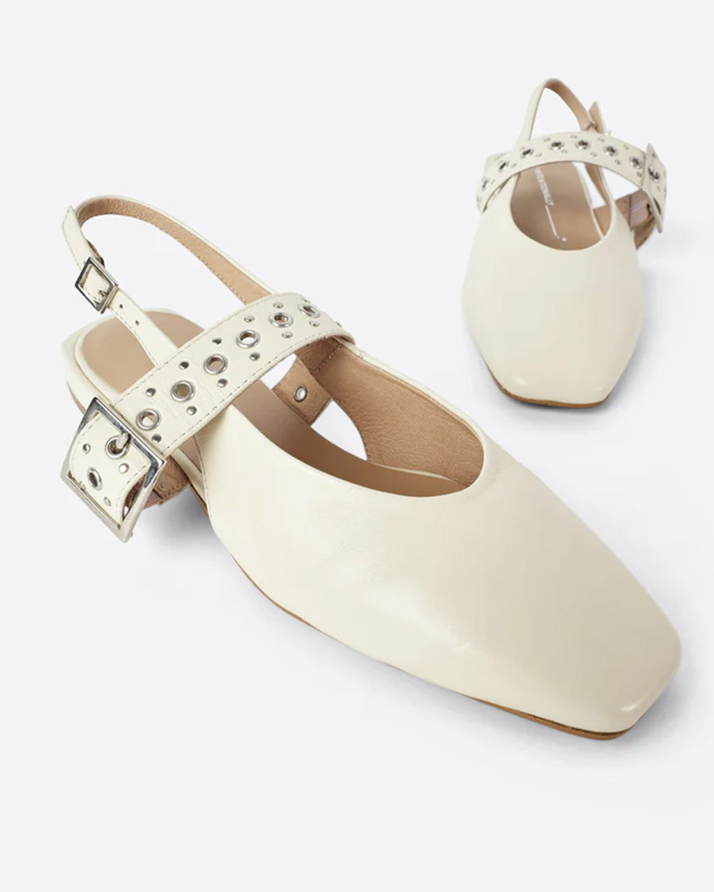 Pearl Slingback Ballet Flat - Creme