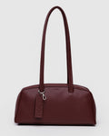Recycled Leather Bowler Bag - Mahogany