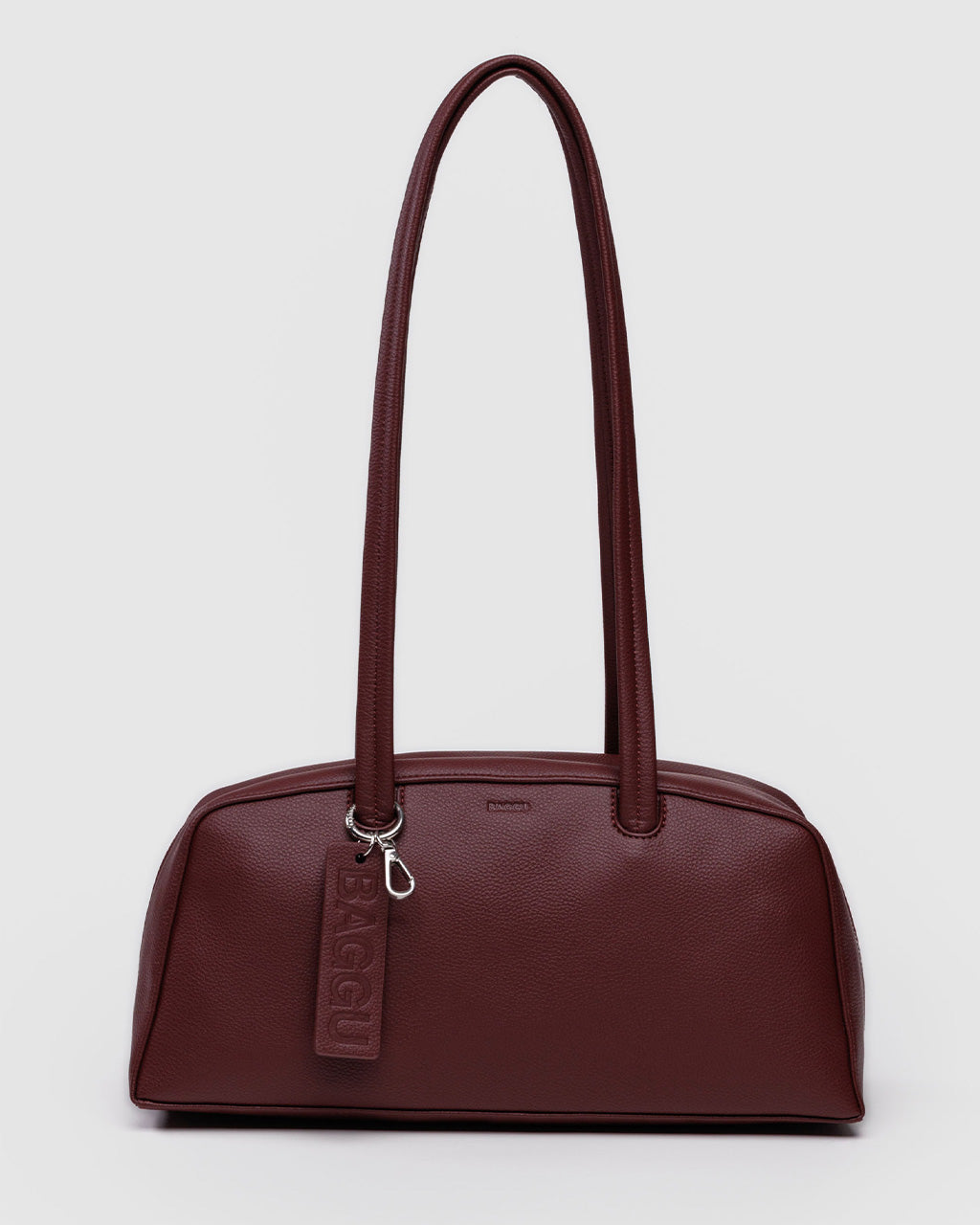 Recycled Leather Bowler Bag - Mahogany