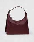 Recycled Leather Shoulder Bag - Mahogany