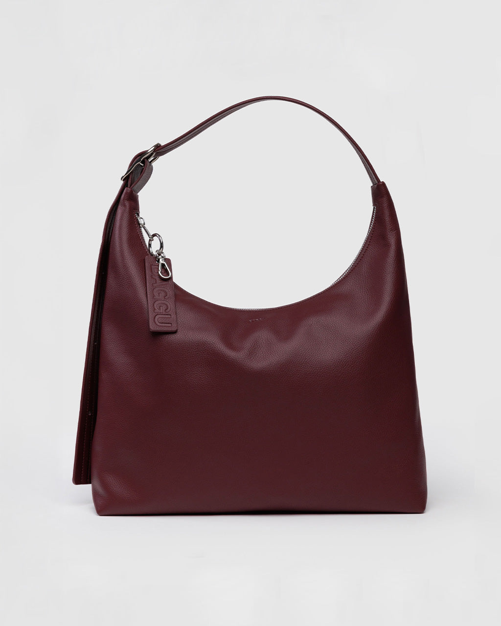 Recycled Leather Shoulder Bag - Mahogany