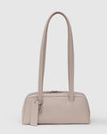 Small Recycled Leather Bowler Bag - Stone