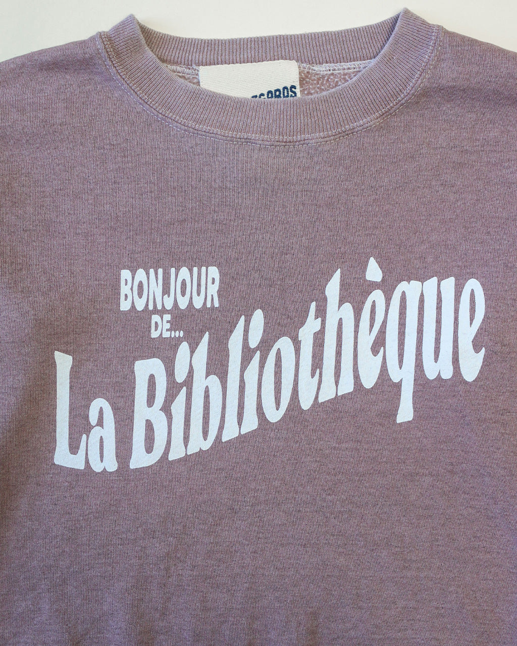 Bonjour De La Bibliothèque Sweatshirt - Rosewood