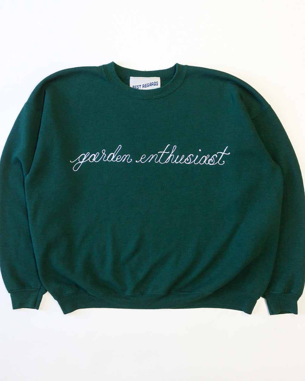 Garden Enthusiast Chainstitch Sweatshirt - Dark Green