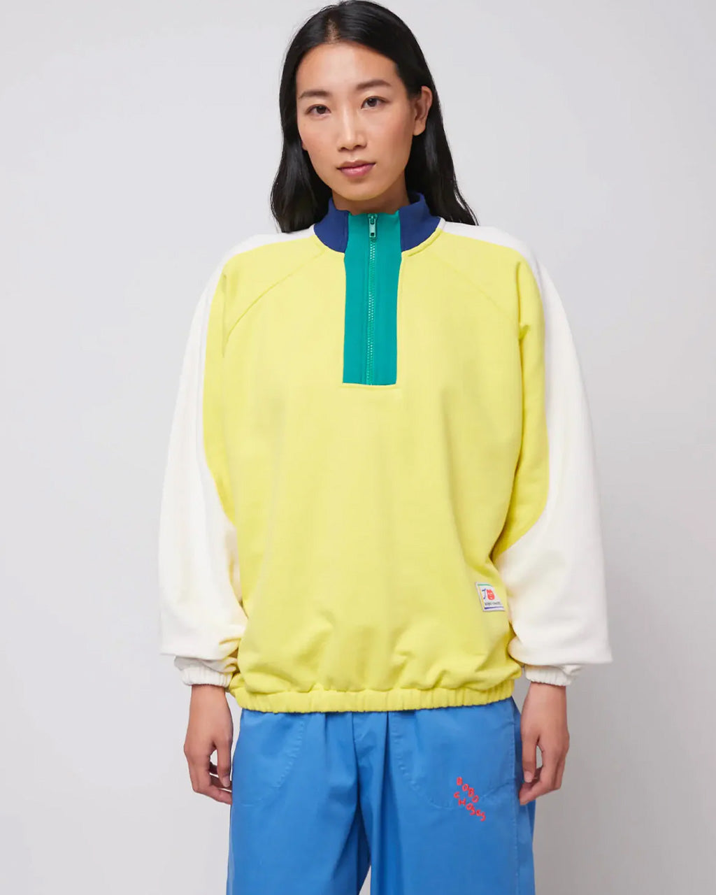 Color Block Zipper Sweatshirt