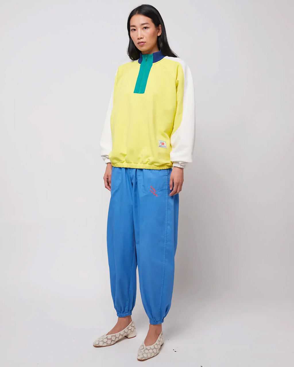Color Block Zipper Sweatshirt