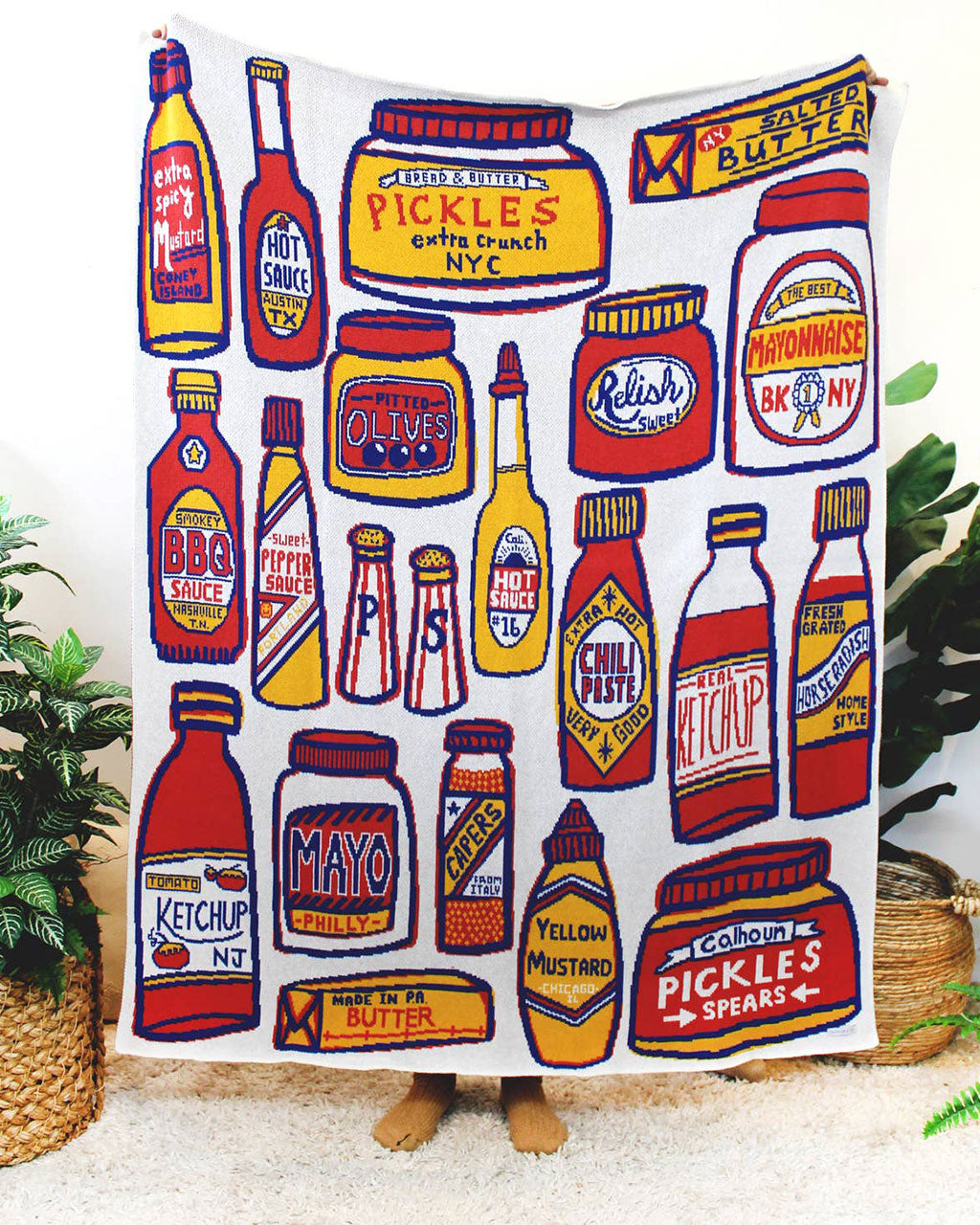 Condiments Knit Blanket