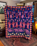 Garden Day Knit Blanket - Green Thumb