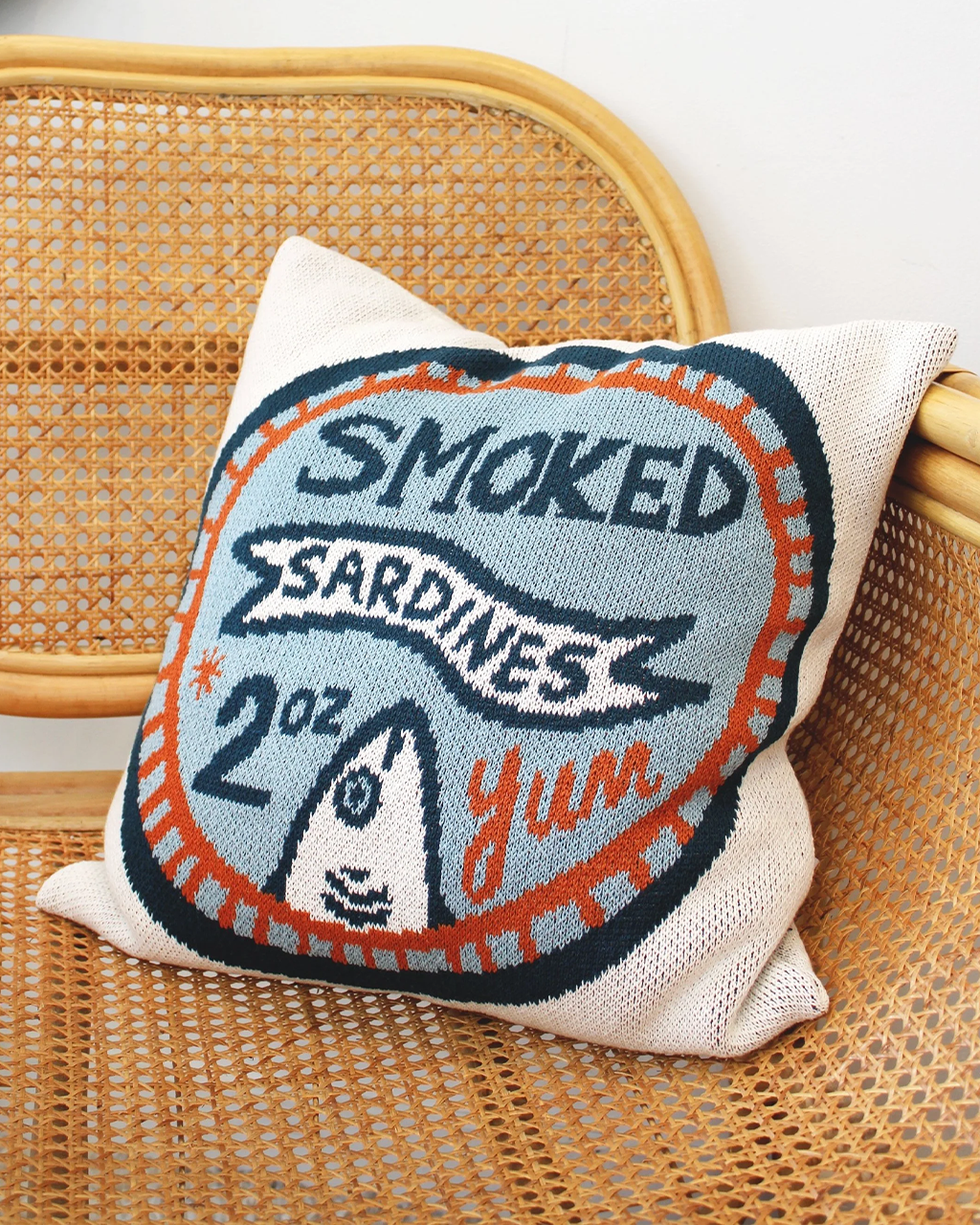 Sardine Can Knit Throw Pillow