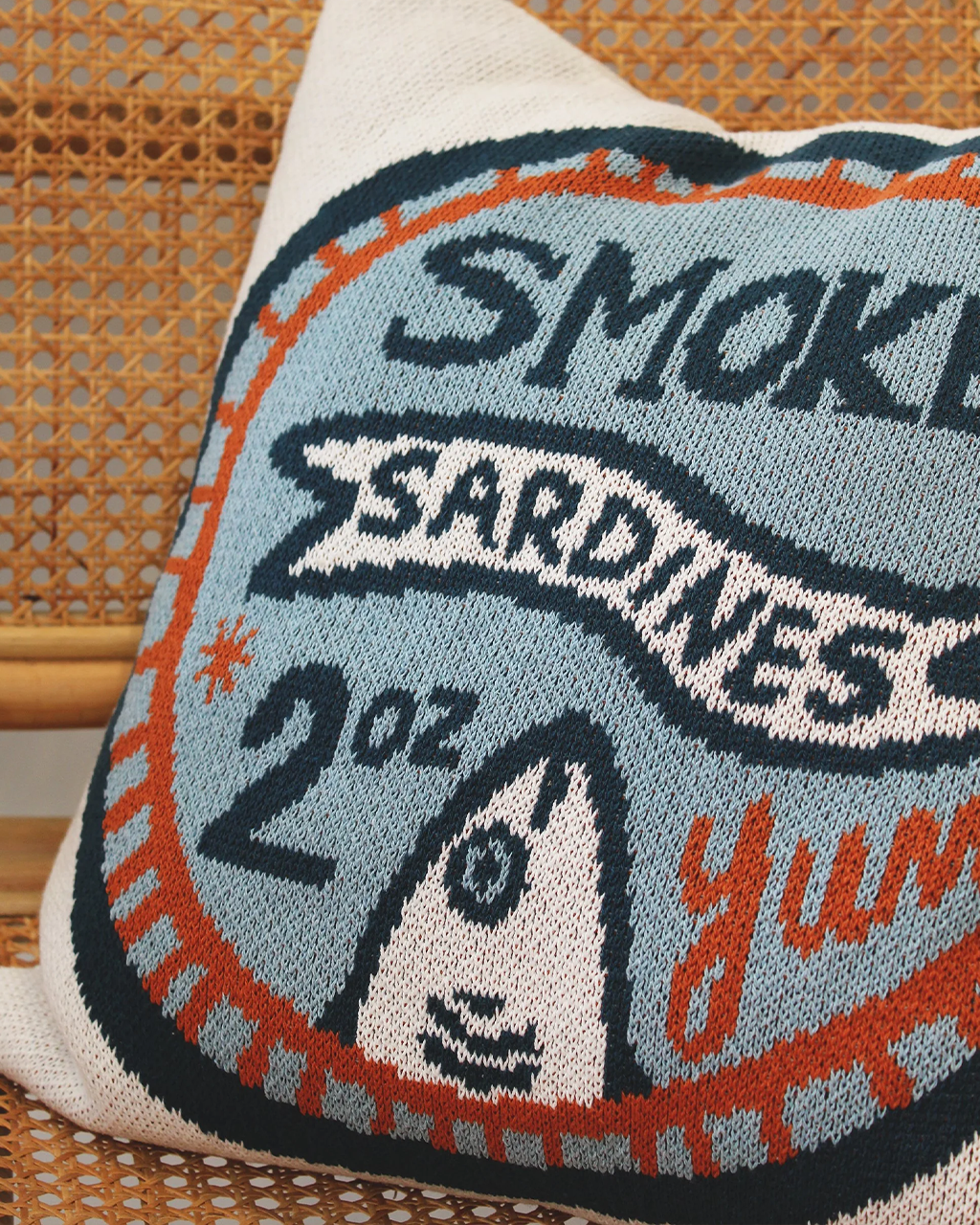 Sardine Can Knit Throw Pillow