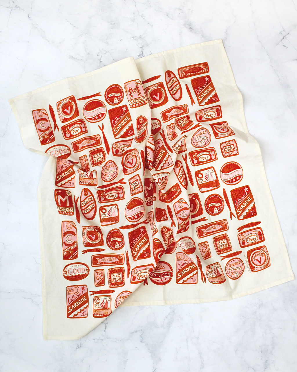 Sardines Tea Towel - Mediterranean