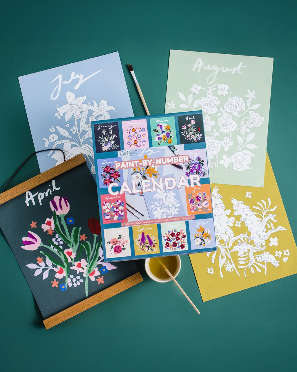 Paint-By-Number Calendar Kit