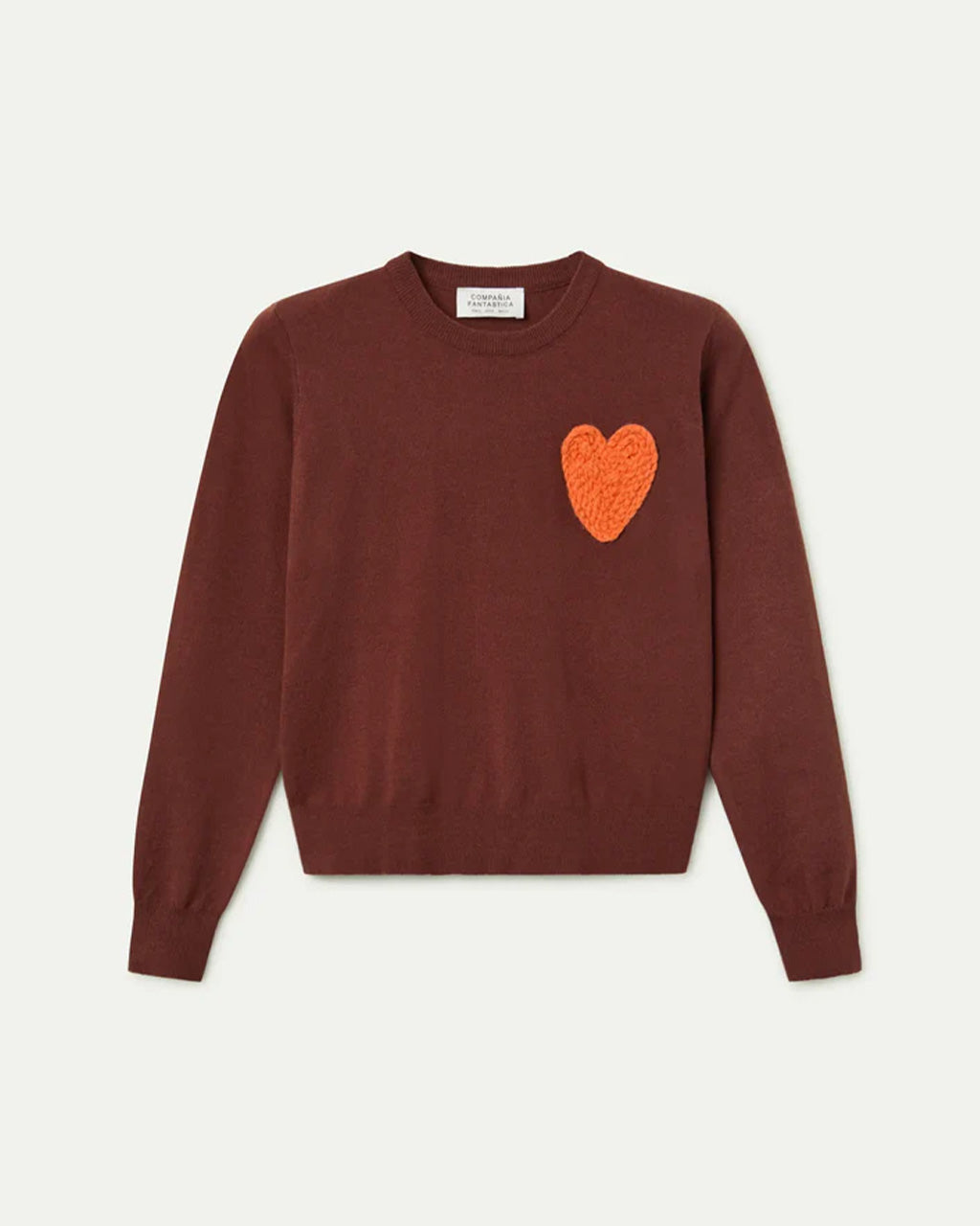 Heart Sweater - Brown