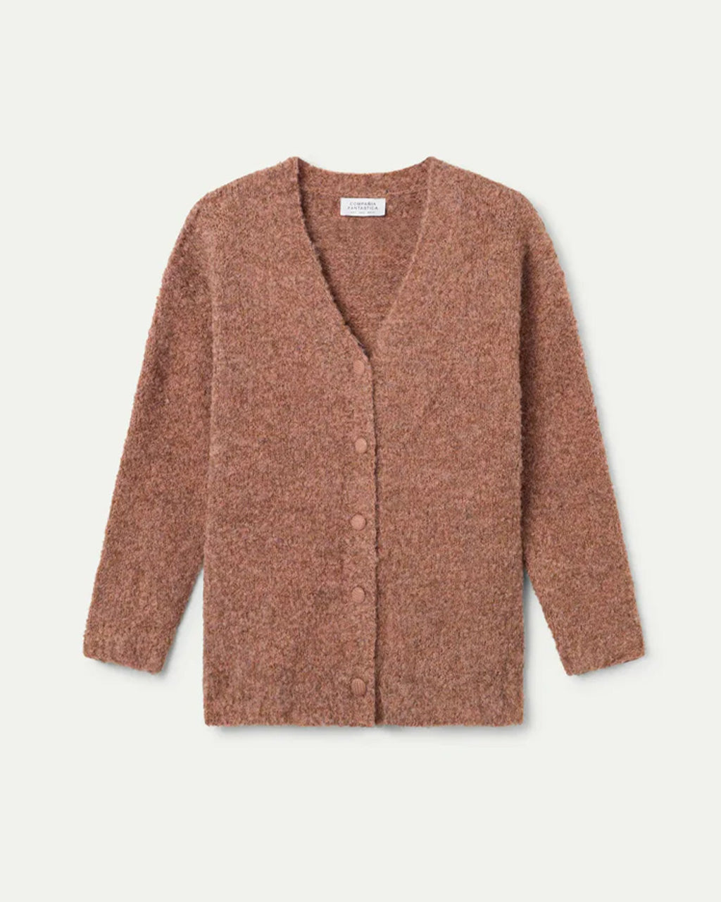 Long Camel Textured Coatigan