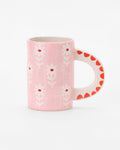 Ceramic Coffee Mug - Pink Flowers
