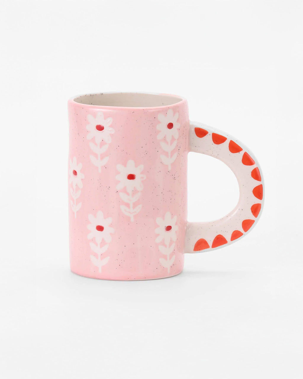 Ceramic Coffee Mug - Pink Flowers