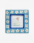 Ceramic Photo Frame - Blue Flowers