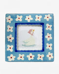 Ceramic Photo Frame - Blue Flowers