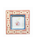 Ceramic Photo Frame - Pink Flowers