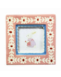 Ceramic Photo Frame - Pink Flowers