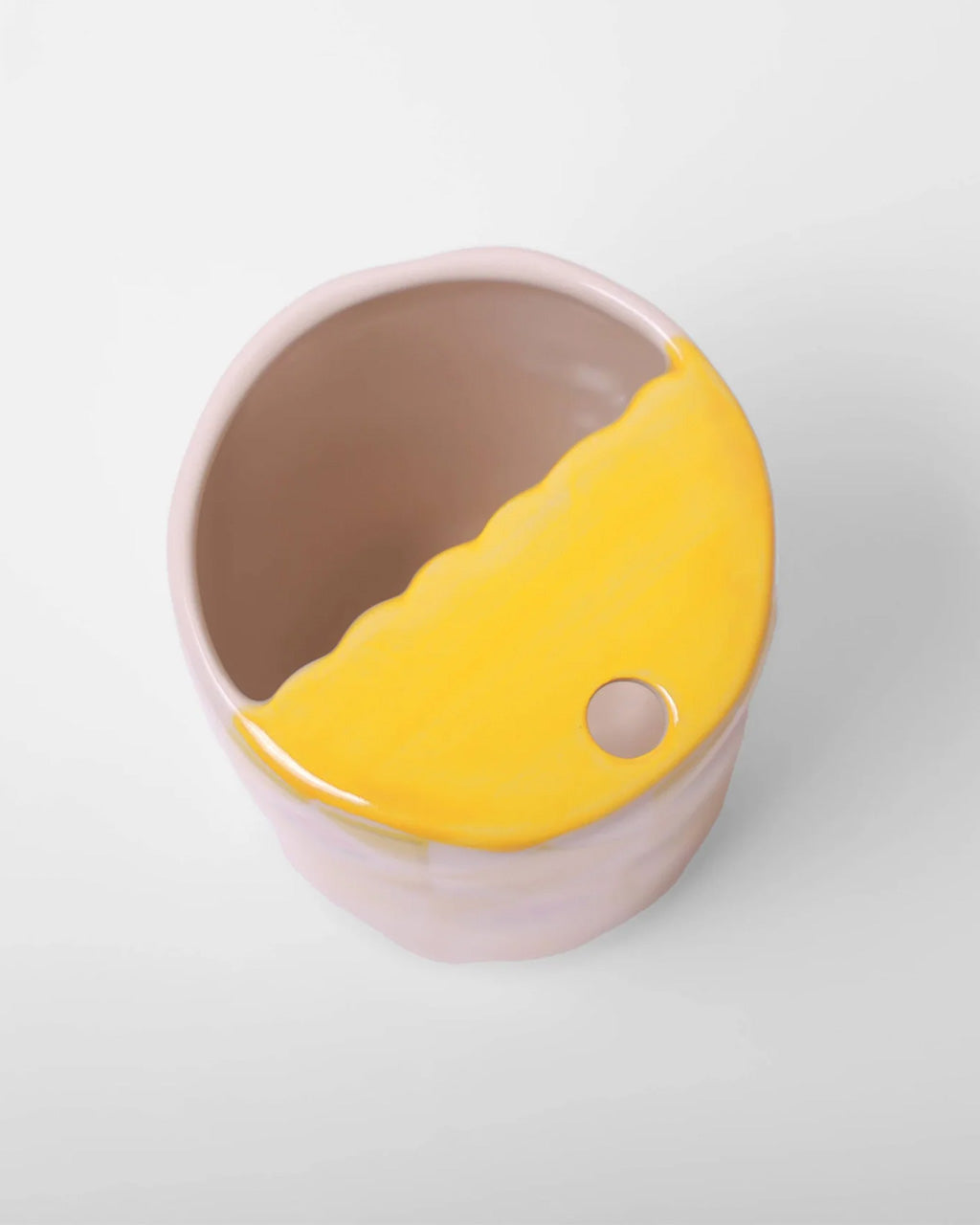 Ceramic Travel Coffee Tumbler - Yellow Floral
