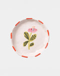 Flower Trinket Tray - Orange Trim