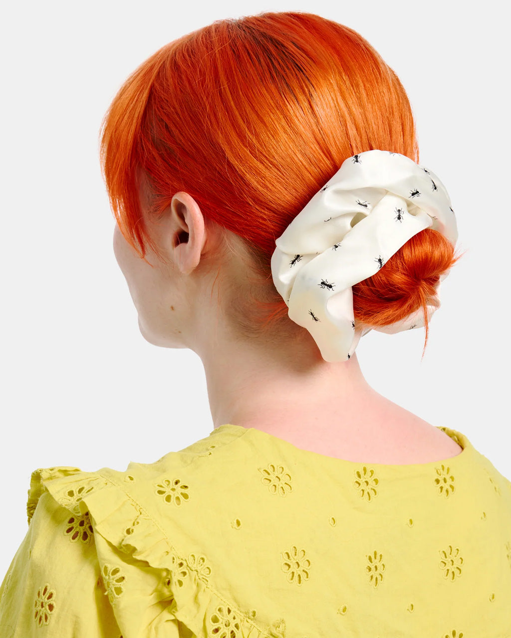Silk Tie Scrunchie - Ants