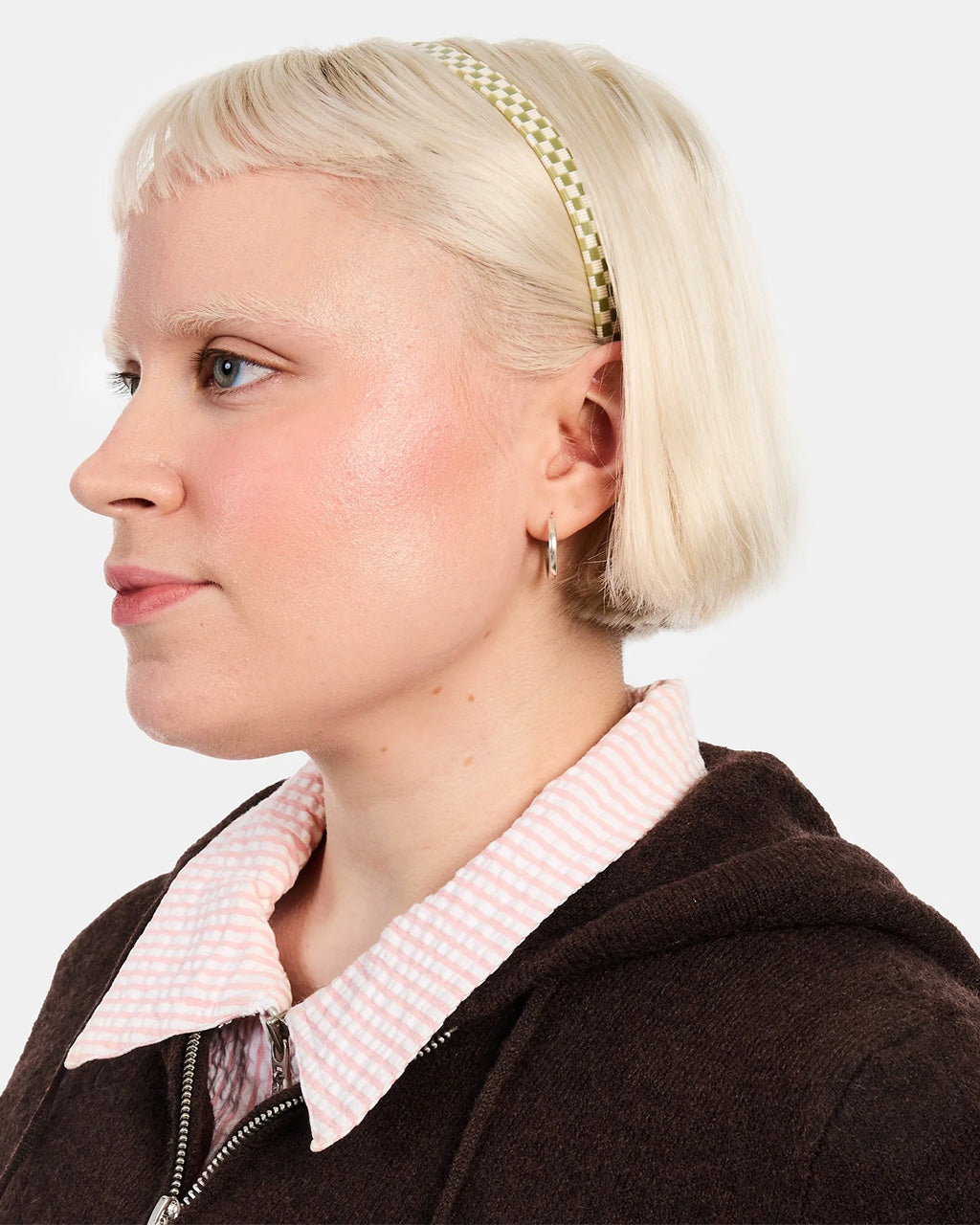Classic Headband - Olive Check