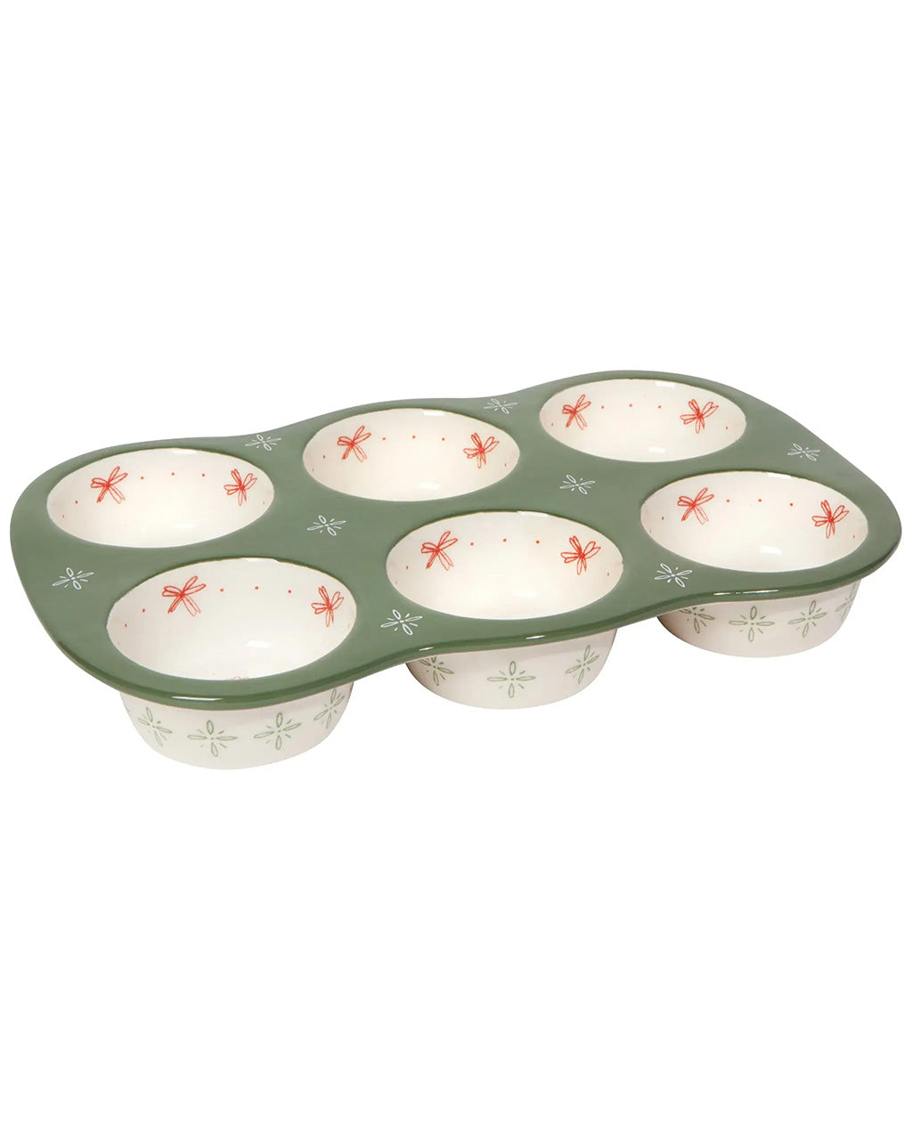 Camellia Stoneware Muffin Pan
