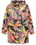 Black Artsy Bananas Short Raincoat