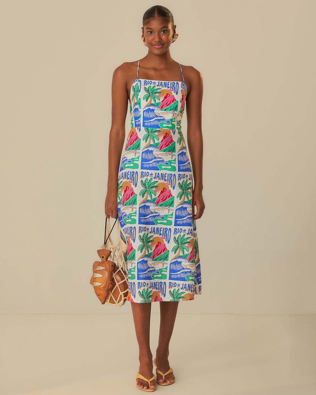 Off-White Carioca Posters Midi Dress