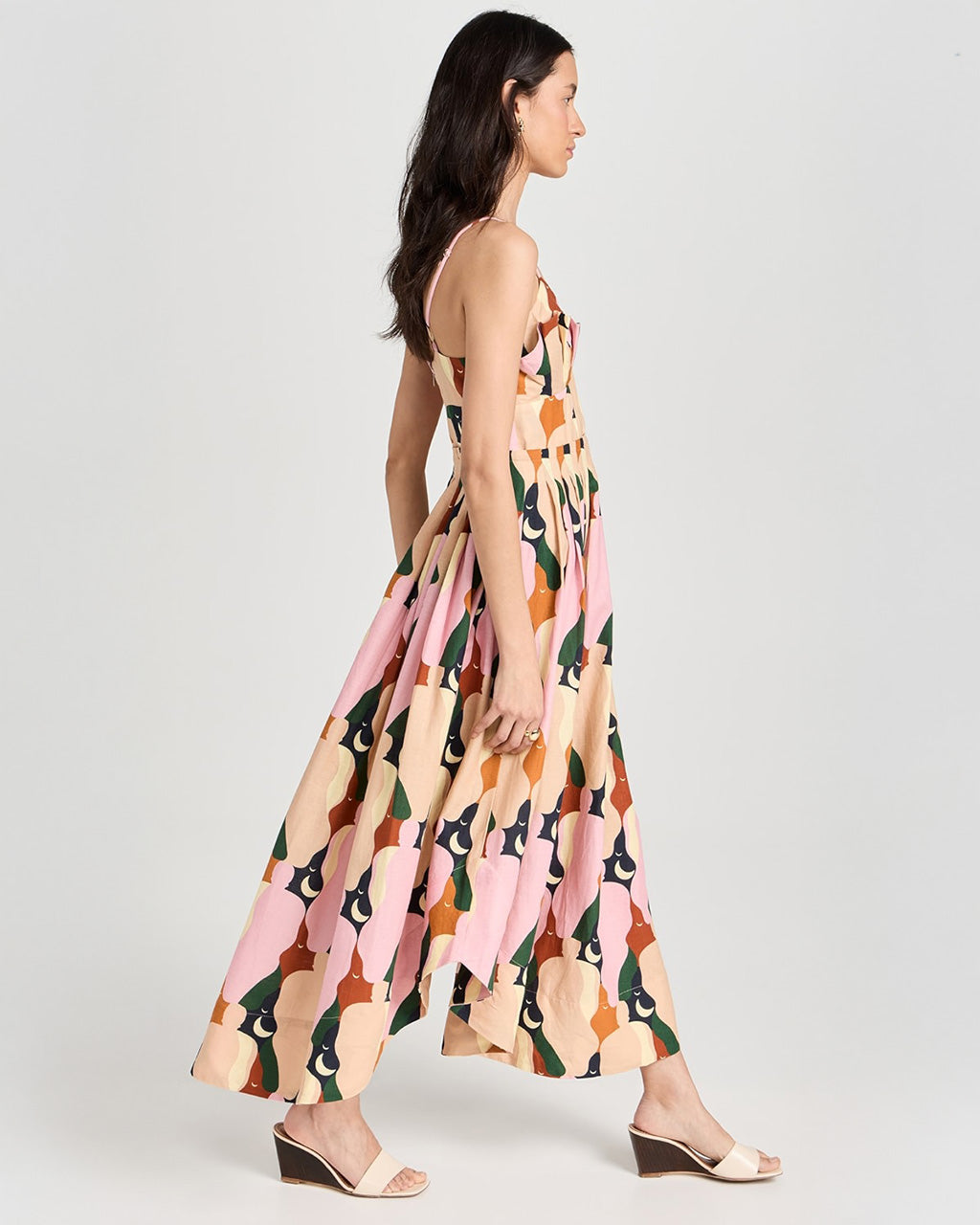 The Kiss Multicolor Sleeveless Midi Dress