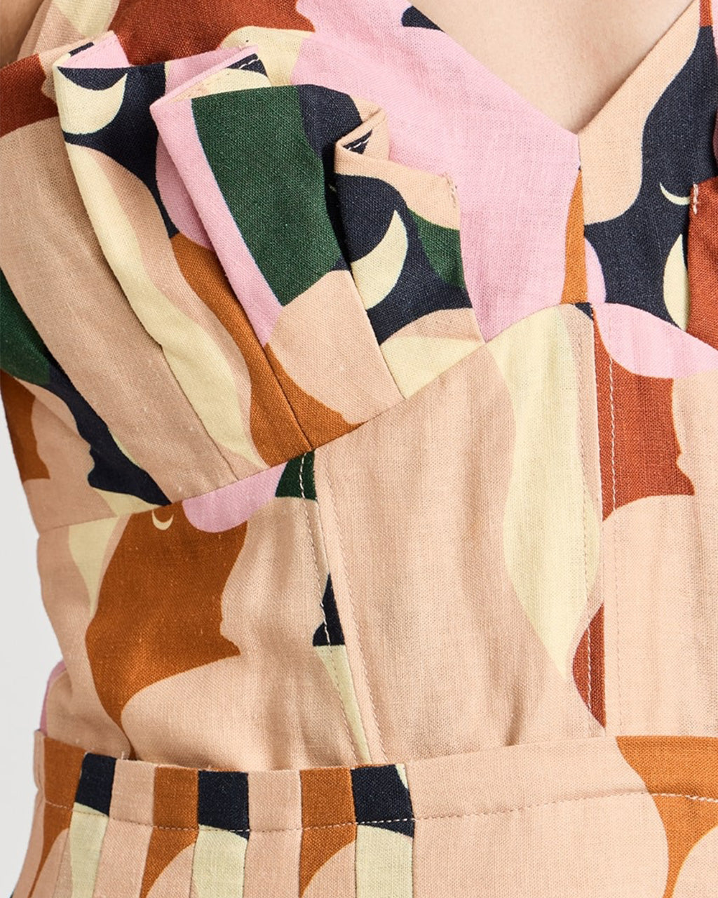 The Kiss Multicolor Sleeveless Midi Dress
