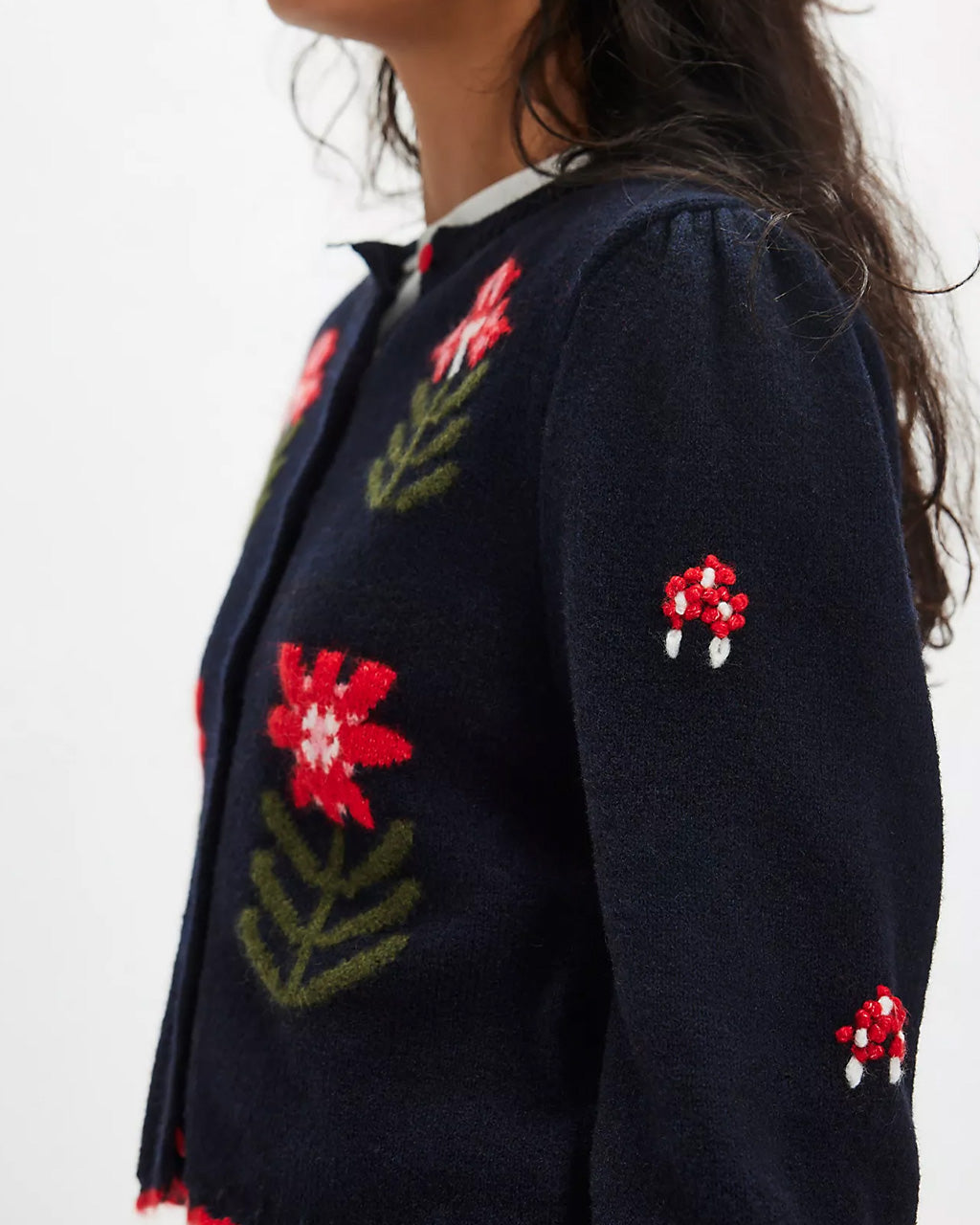 Nonna Knit Cardigan - Midnight Bloom Combo