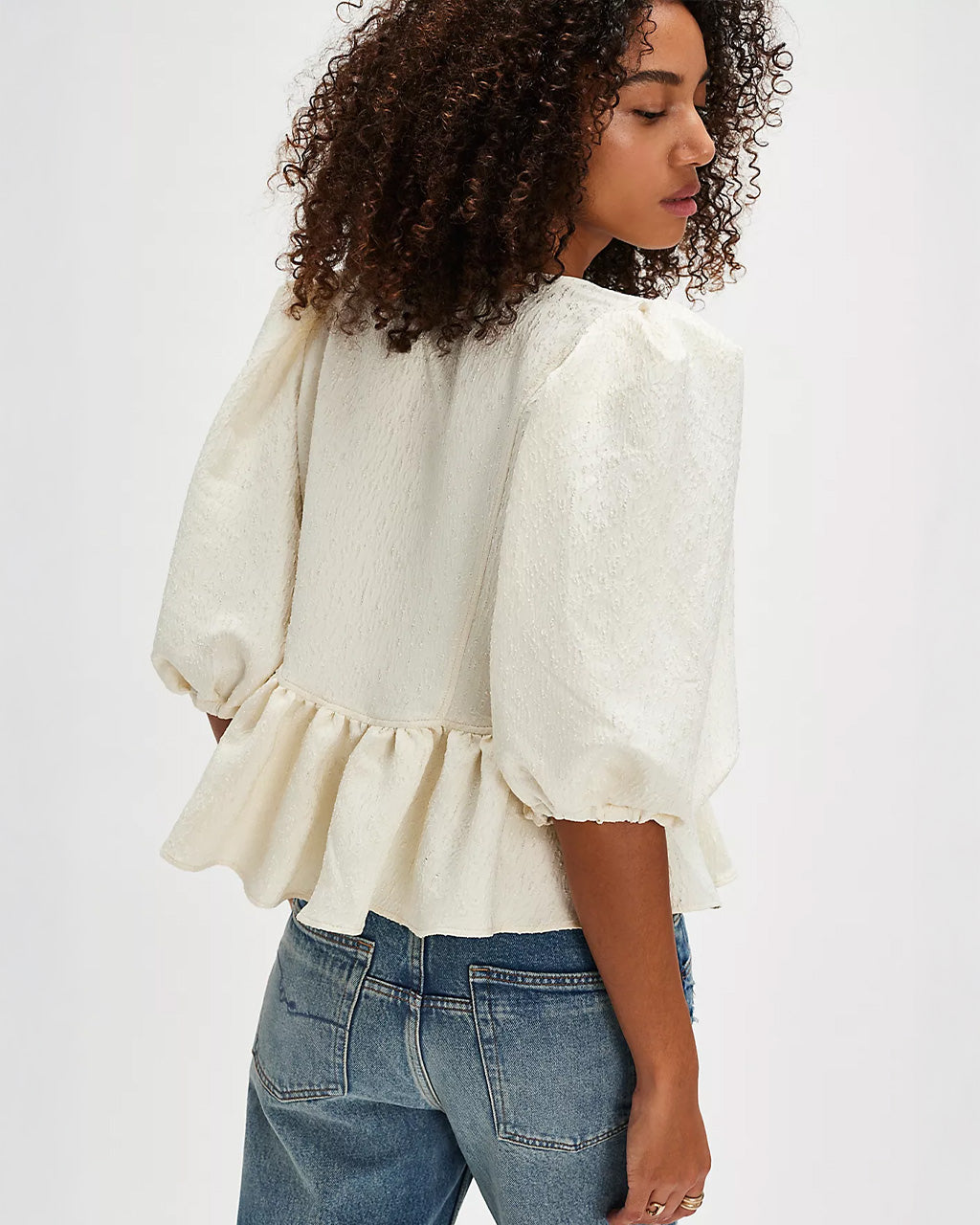 Pamela Bow Top - White Alyssum