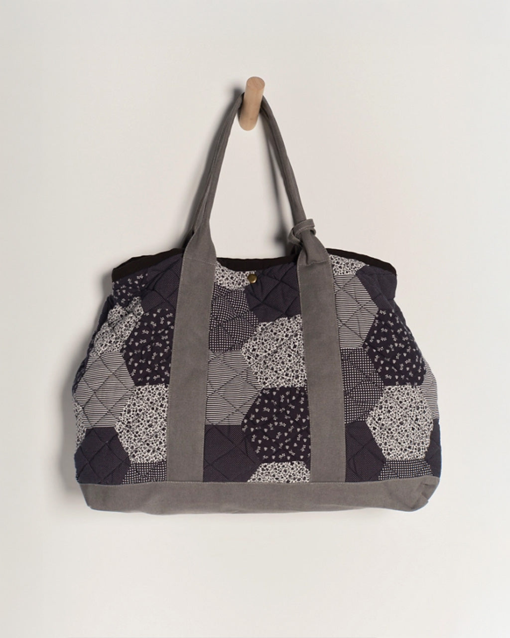 Pippa Patchwork Tote - Blue Combo