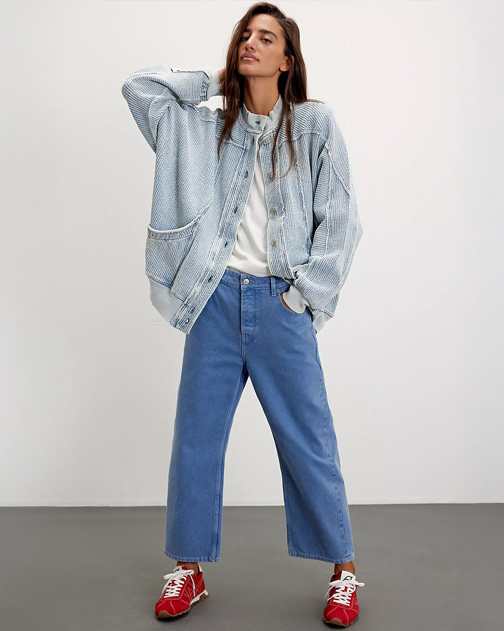 We The Free Deep Trance Dropped Boyfriend Jeans - Ocean